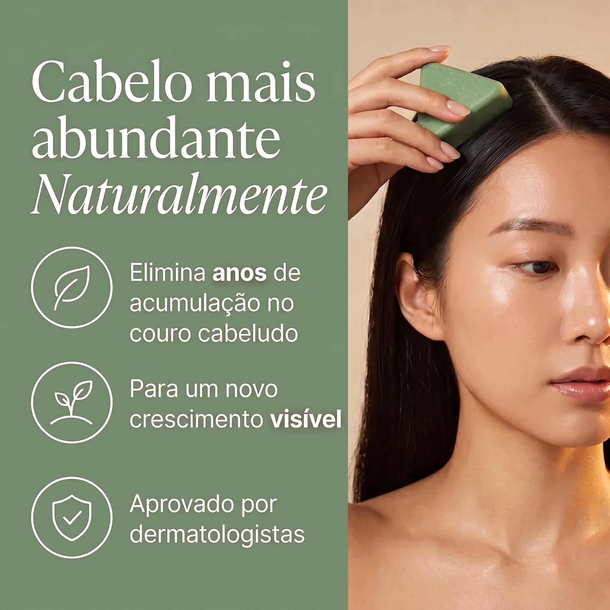 Barra coreana para revitalizar o couro cabeludo